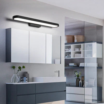 Arisha Contemporary Linear Wall Light in Coffee Finish for Bedroom and Bathroom, Metal Design