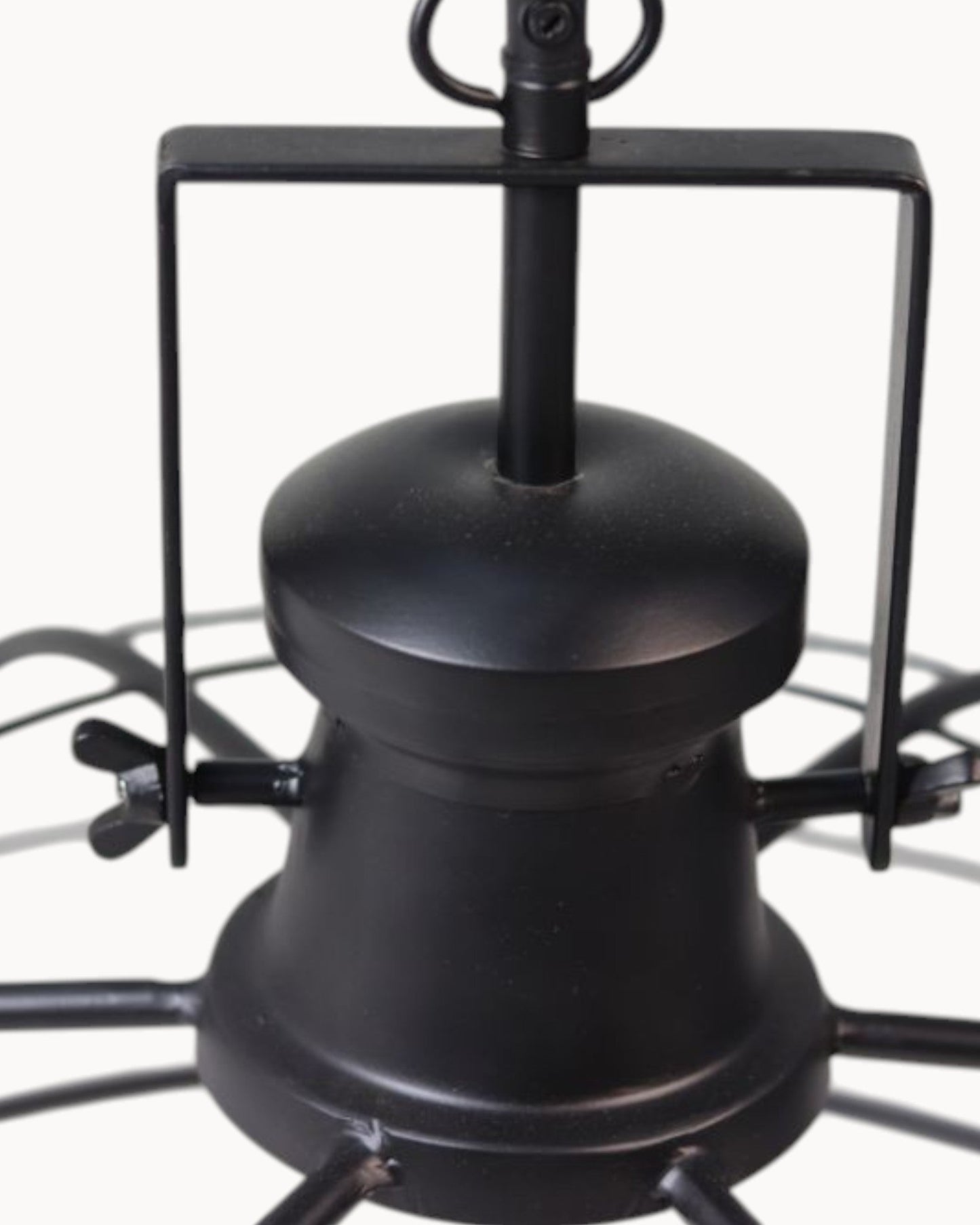 HSM Collection Pendant Lamp – Black Metal – 60 cm Diameter – E27 Socket