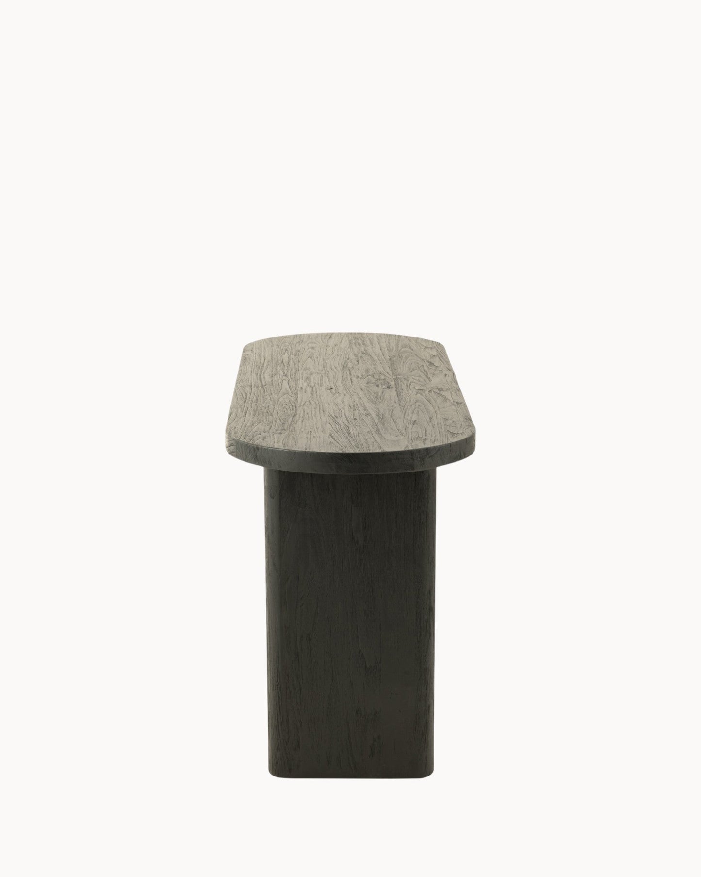 Modern Black Wooden Table – Teak Finish – 150x50 cm – Durable Design