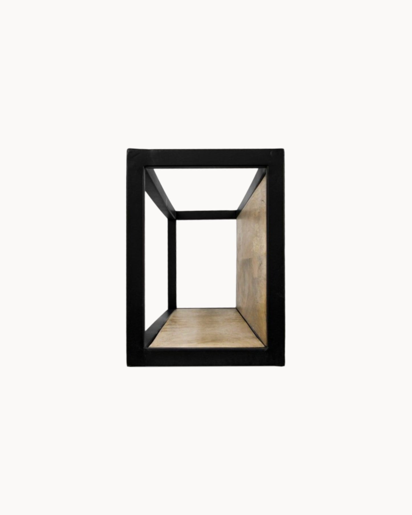 Natural/Black Mango Wood & Metal Wall Shelf – HSM Collection Levels