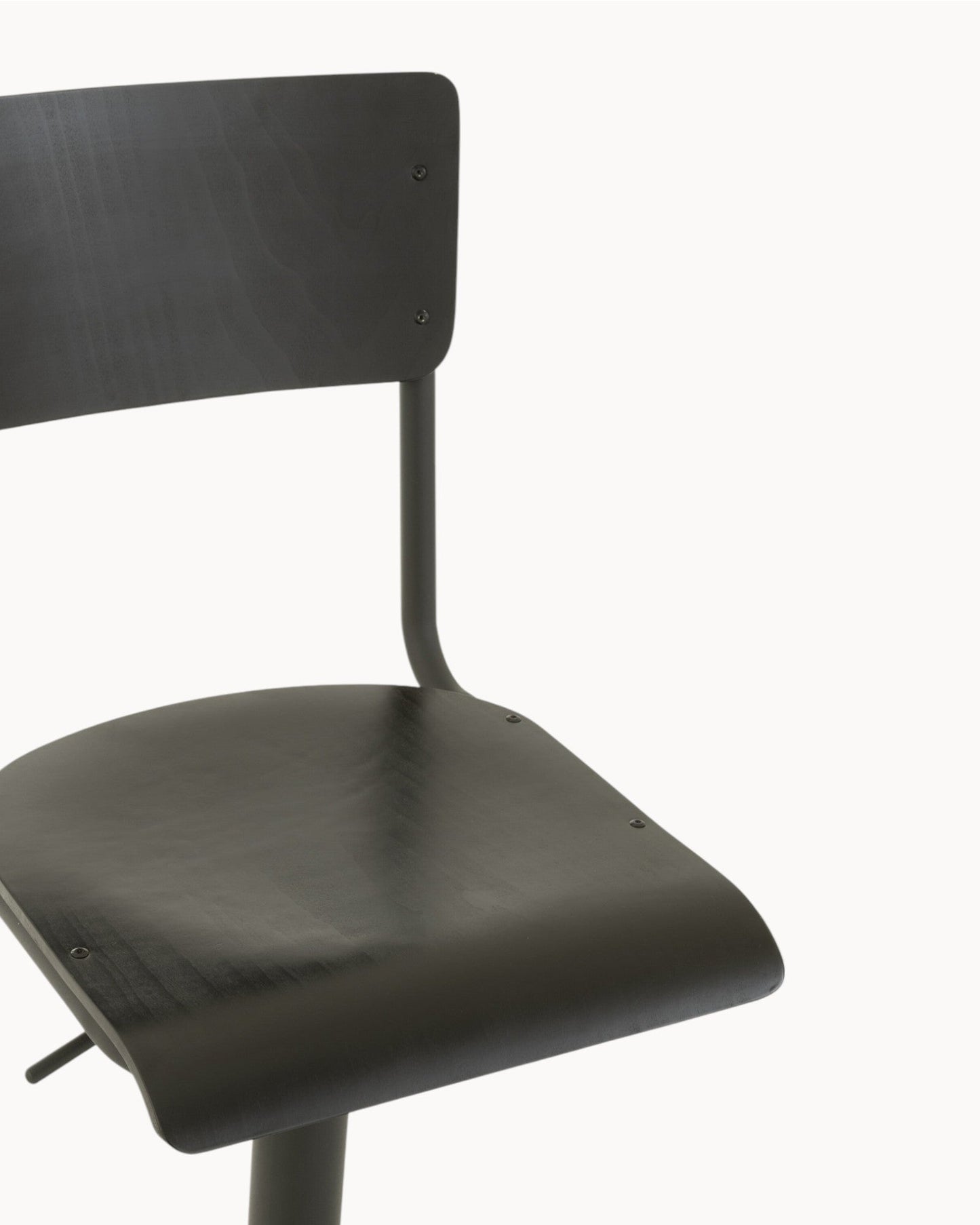 J-Line Industrial Bar Stool - Black Wood and Metal, 79 cm Seat Height