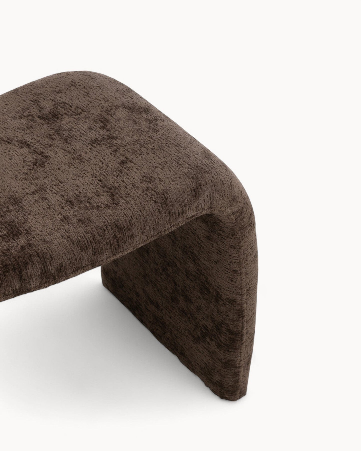 J-Line N-Form Stool – Dark Brown Fabric – Stylish & Comfortable