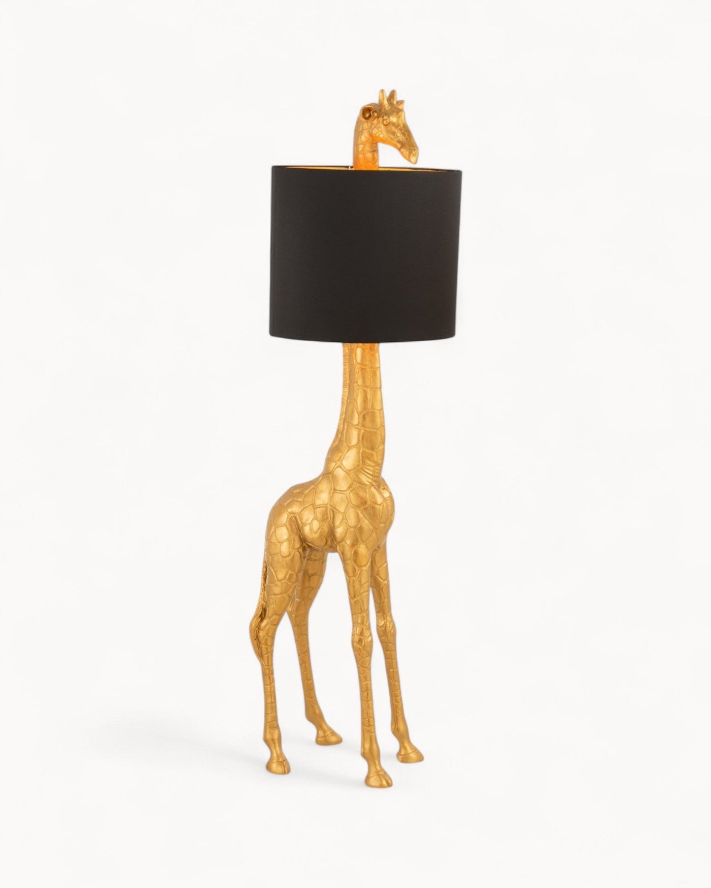 Elegant Black and Gold Golden Giraffe Floor Lamp – 179 cm Tall
