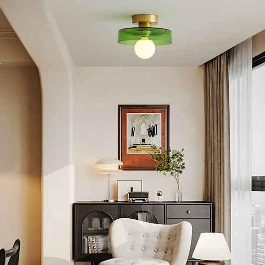 French Bauhaus-Inspired Ceiling Light
