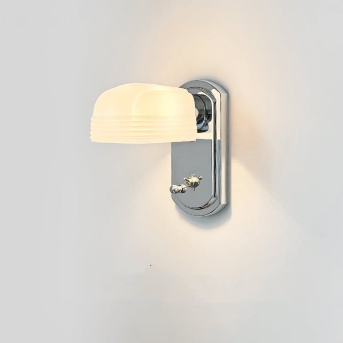 Natalia Bauhaus White Glass Wall Lamp