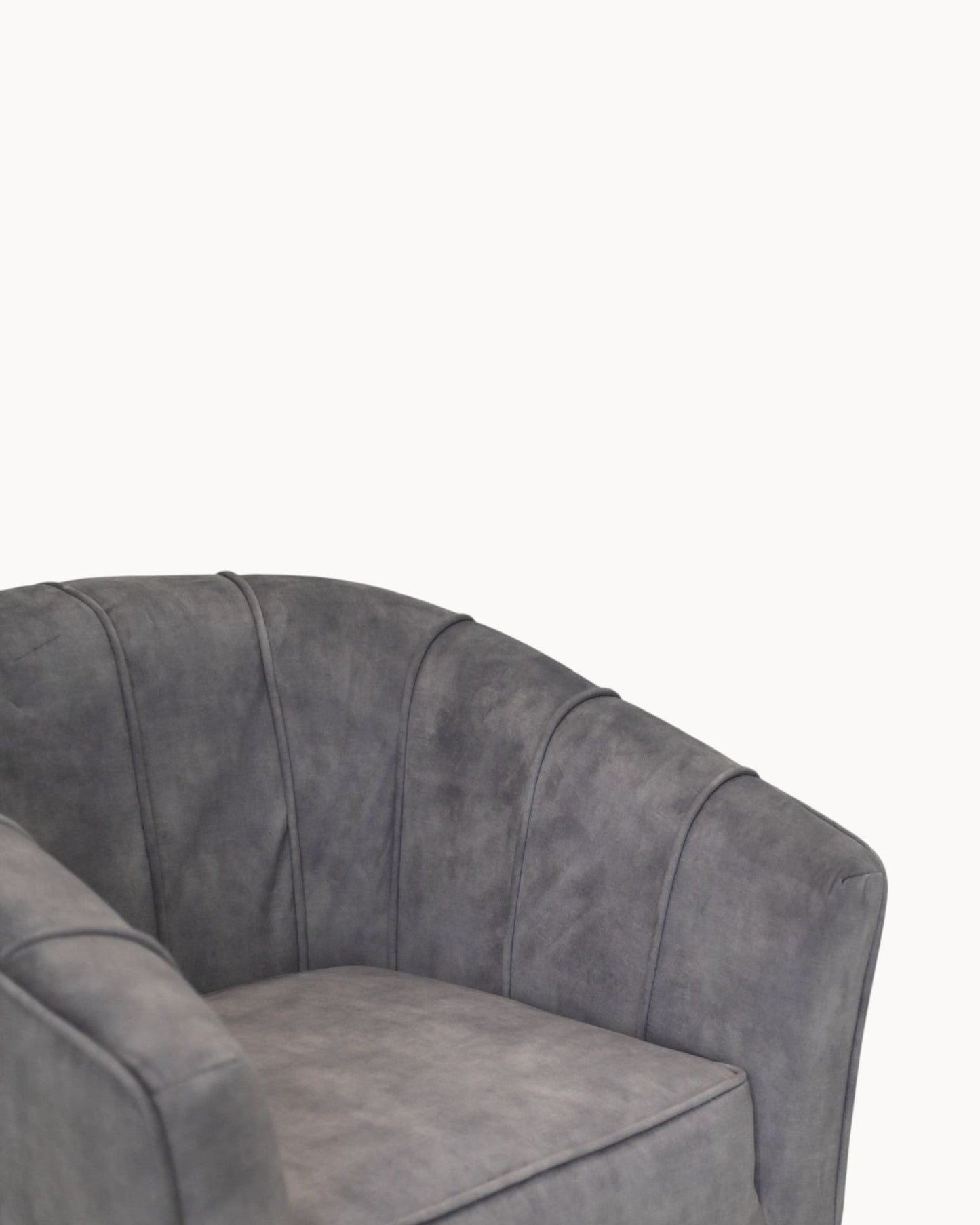 HSM Collection Chester Dining Chair - Gray Adore Fabric with Metal Legs