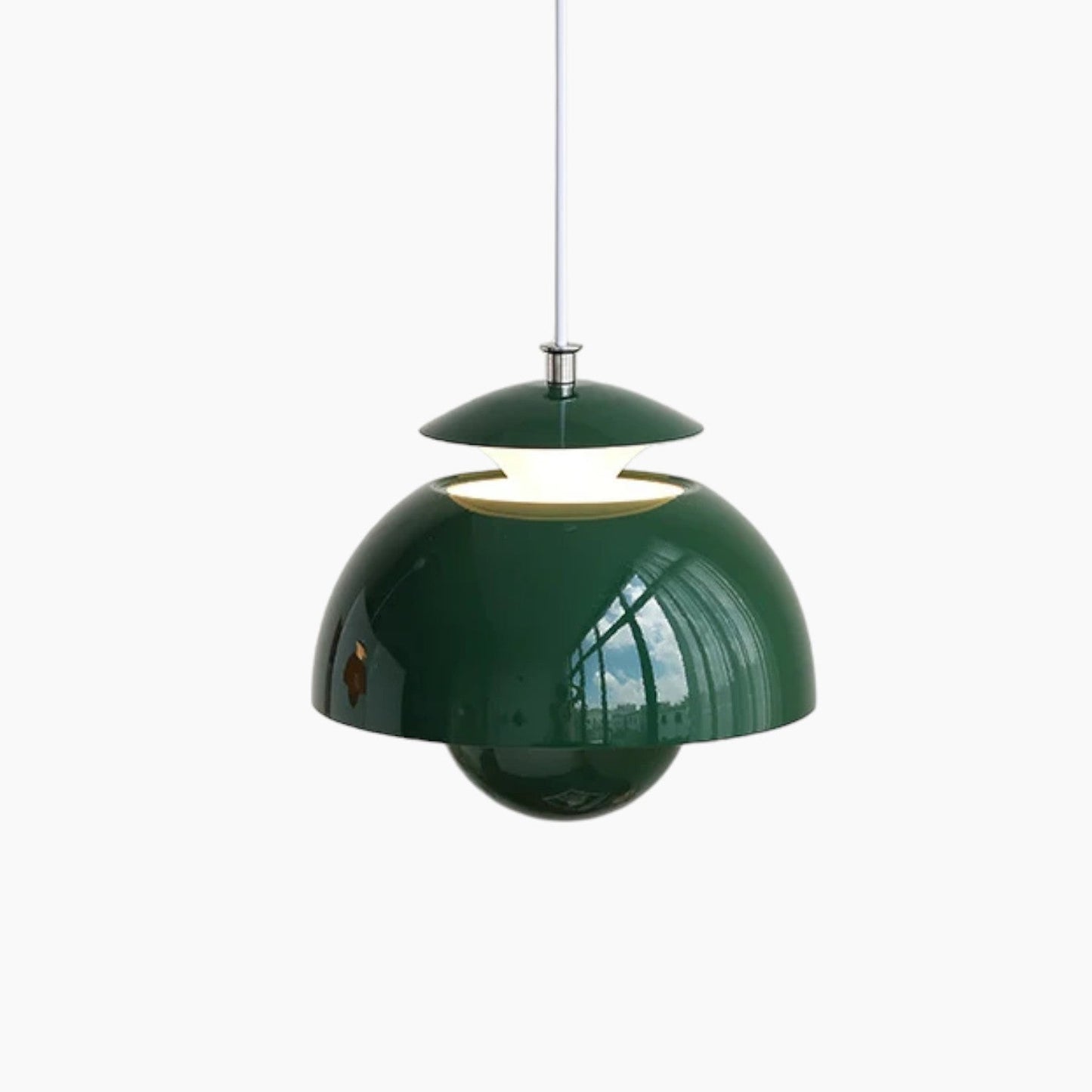 Contemporary Metal Bud Wall Lamp - Adjustable Cable LED Pendant Light with Single Light Source