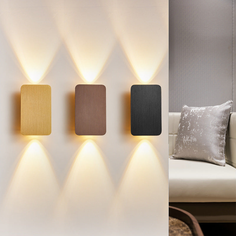 Contemporary Square Indoor Wall Lamp - Metal & Acrylic for Bedroom or Living Room