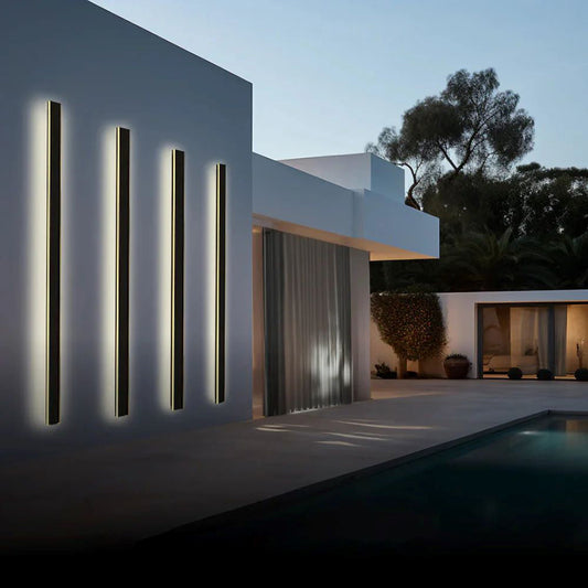 Arisha Black Minimalist Waterproof LED Outdoor Wall Light for Garden and Corridor