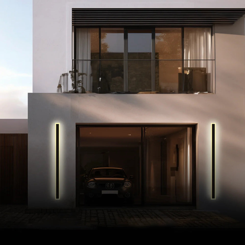Arisha Contemporary Black Metal LED Outdoor Wall Light for Garden and Balcony