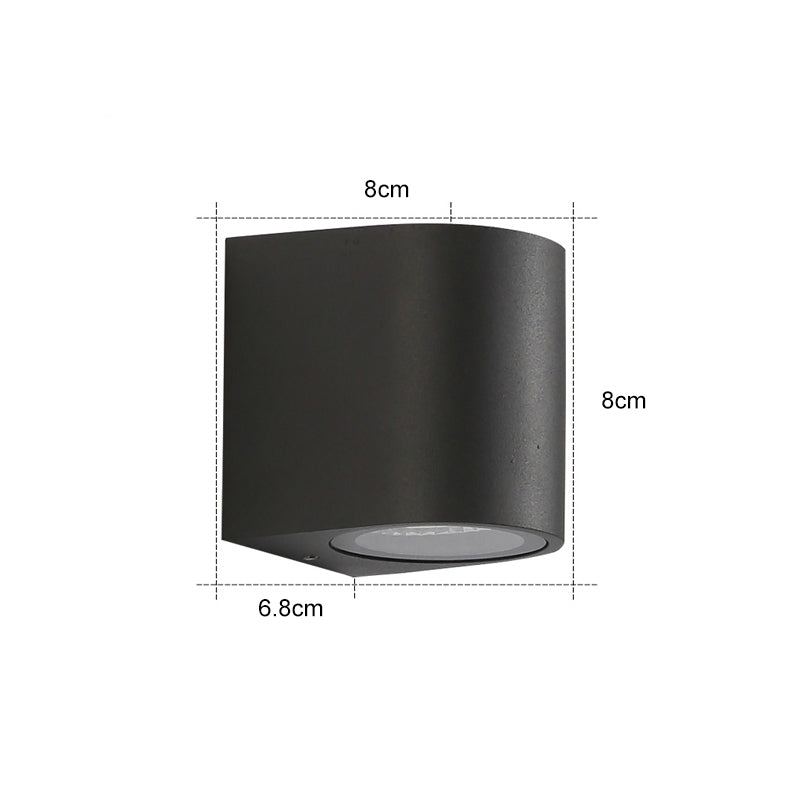 Ray Contemporary Rectangular LED Outdoor Wall Light - Metal and Glass for Corridors and Gardens