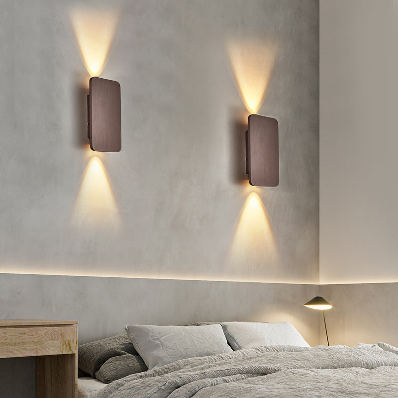 Contemporary Square Indoor Wall Lamp - Metal & Acrylic for Bedroom or Living Room