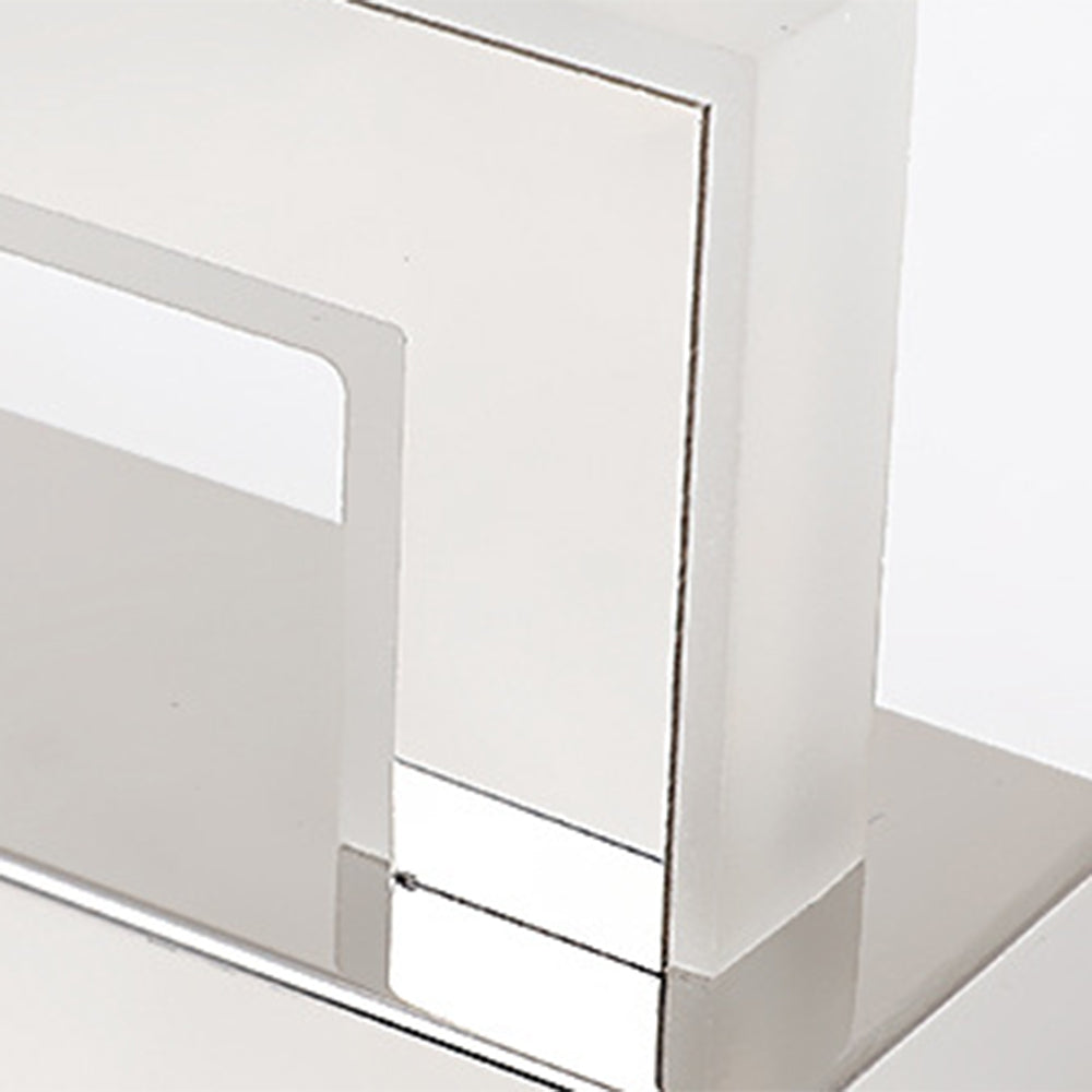 Arisha Rectangular LED Wall Light with Mirror for Bedroom - Metal and Acrylic Design