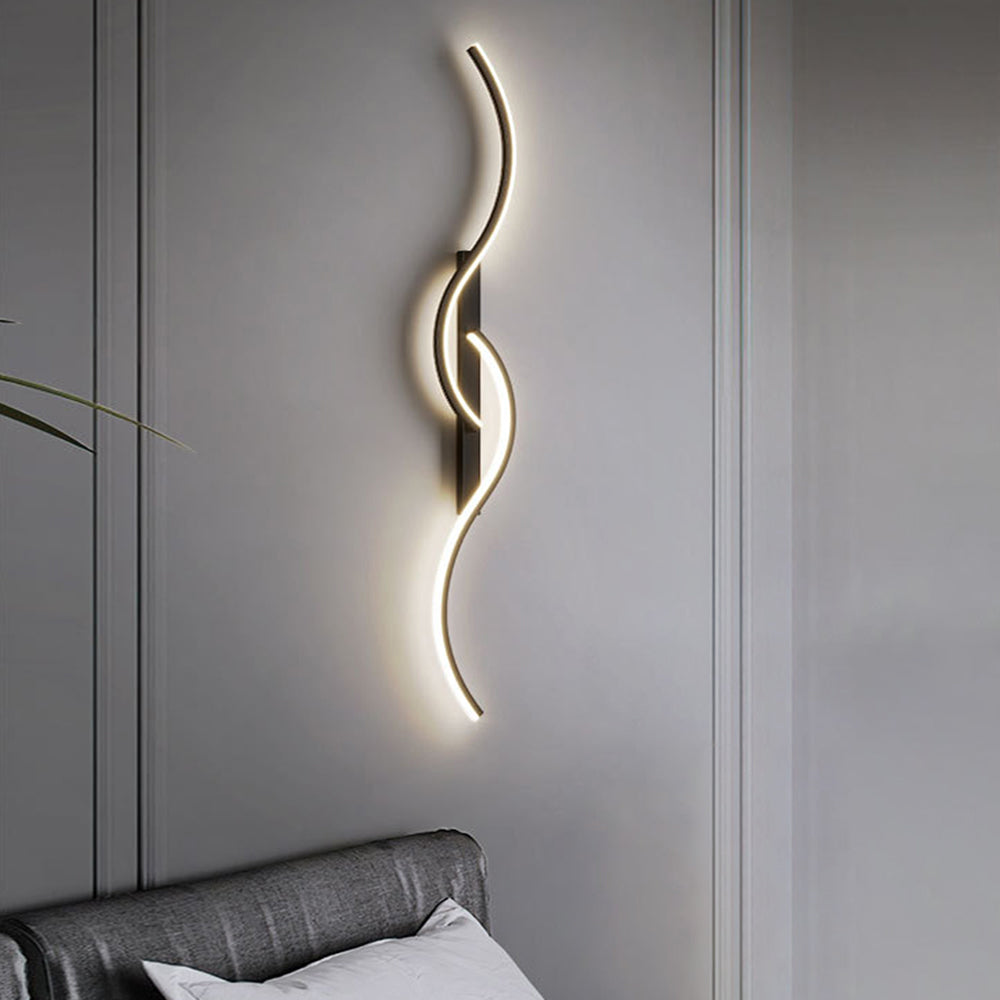 Arisha Contemporary LED Indoor Wall Light - Linear Design in Black and White
