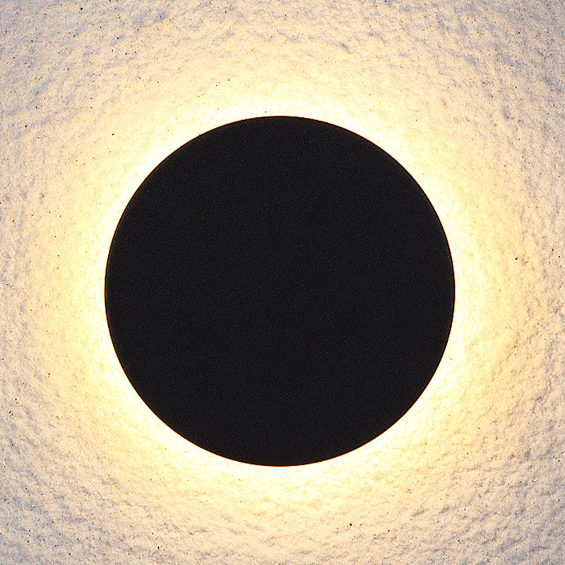 Modern LED Outdoor Wall Light - White/Black Metal for Garden