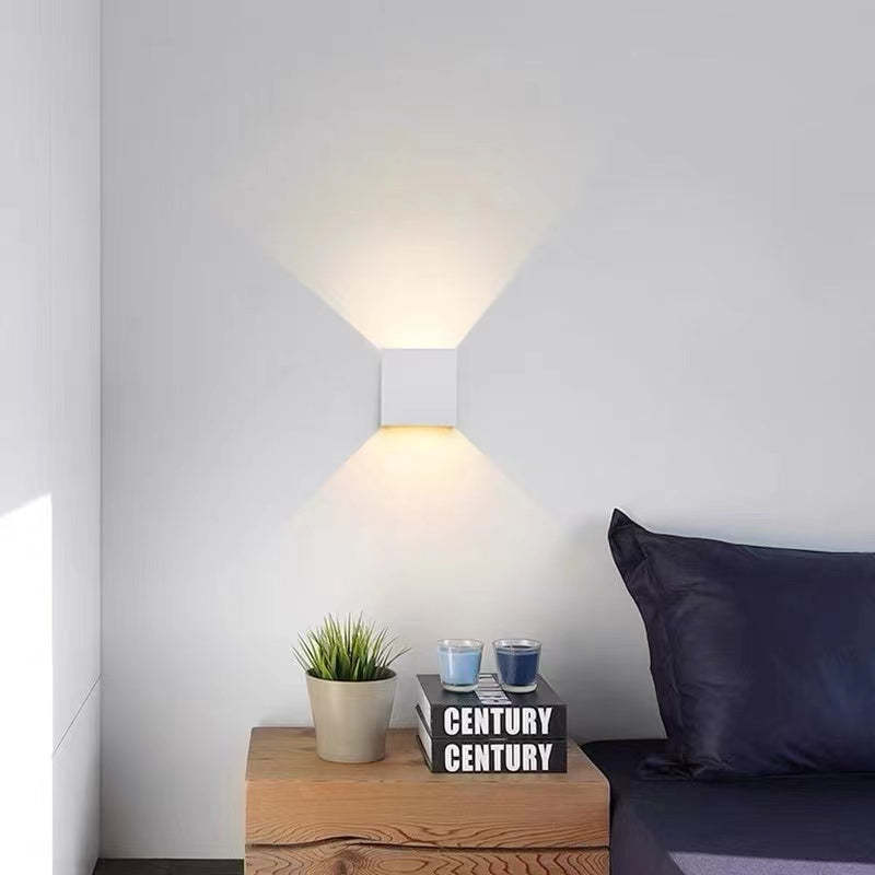 Ray Contemporary LED Outdoor Wall Light - White Metal for Garden or Hall