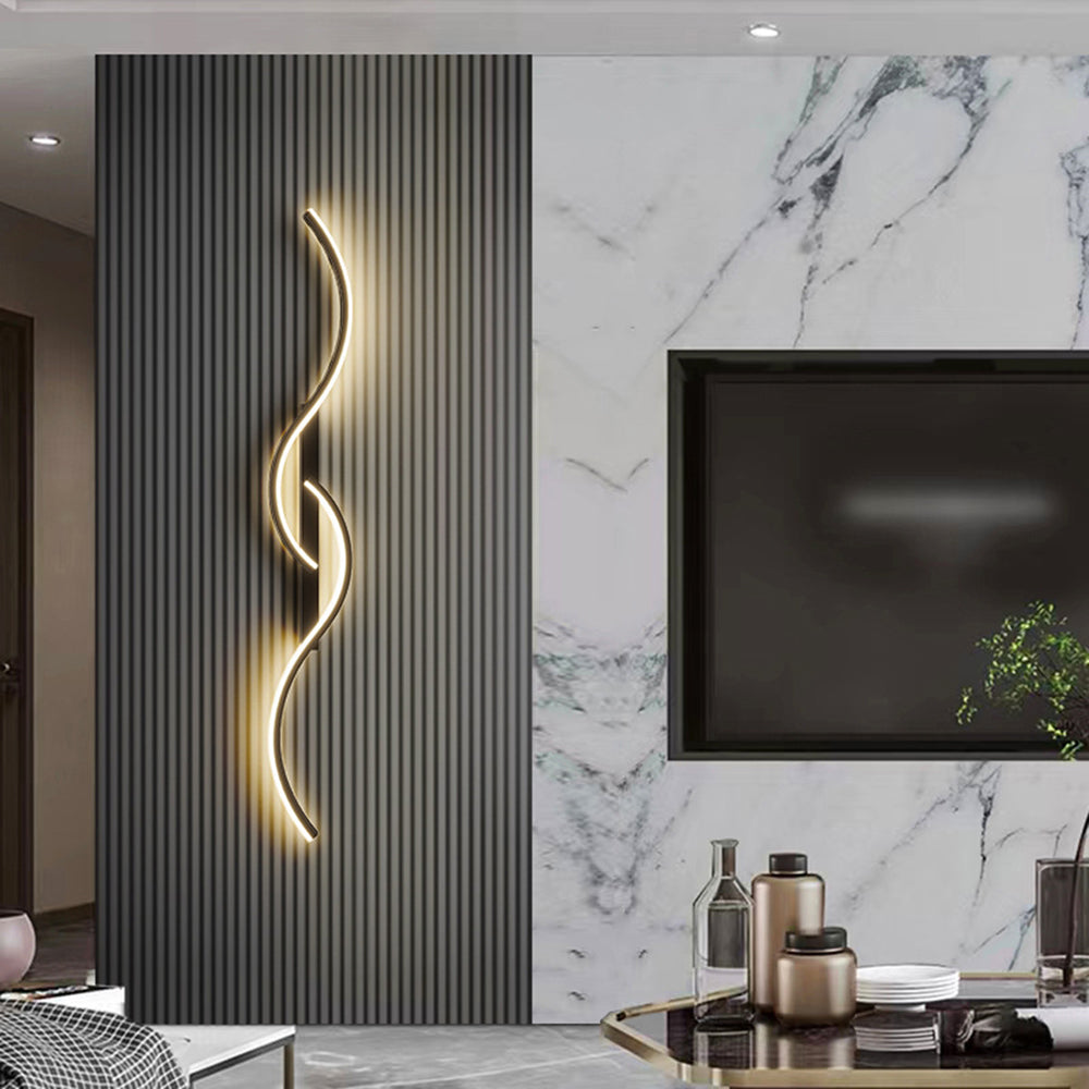 Arisha Contemporary LED Indoor Wall Light - Linear Design in Black and White