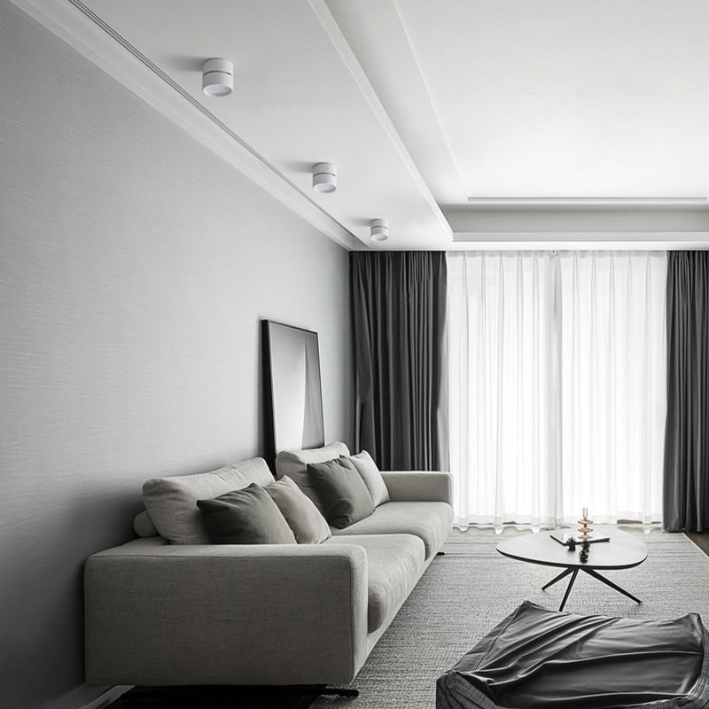 Arisha Contemporary Cylindrical LED Ceiling Spotlight - Available in Black and White, 2 Color Options, 3W/7W/12W/18W