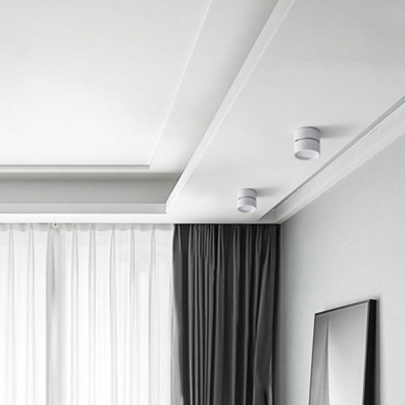 Arisha Contemporary Cylindrical LED Ceiling Spotlight - Available in Black and White, 2 Color Options, 3W/7W/12W/18W