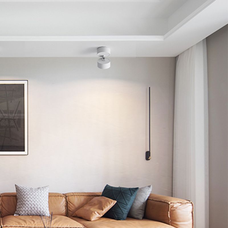 Arisha Contemporary Cylindrical LED Ceiling Spotlight - Available in Black and White, 2 Color Options, 3W/7W/12W/18W