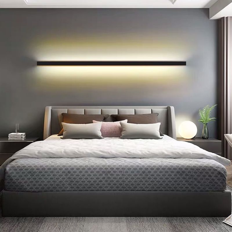Arisha Minimalist Linear LED Wall Light - Gold, Black, and White for Bedrooms