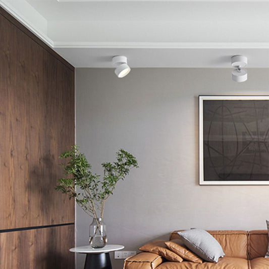 Arisha Contemporary Cylindrical LED Ceiling Spotlight - Available in Black and White, 2 Color Options, 3W/7W/12W/18W