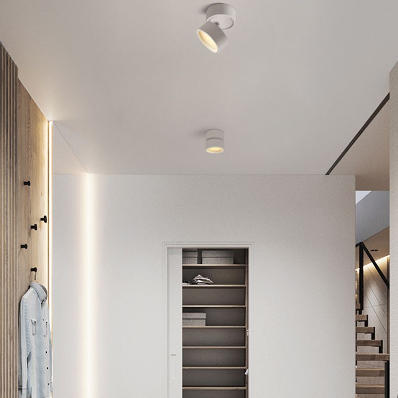 Arisha Contemporary Cylindrical LED Ceiling Spotlight - Available in Black and White, 2 Color Options, 3W/7W/12W/18W