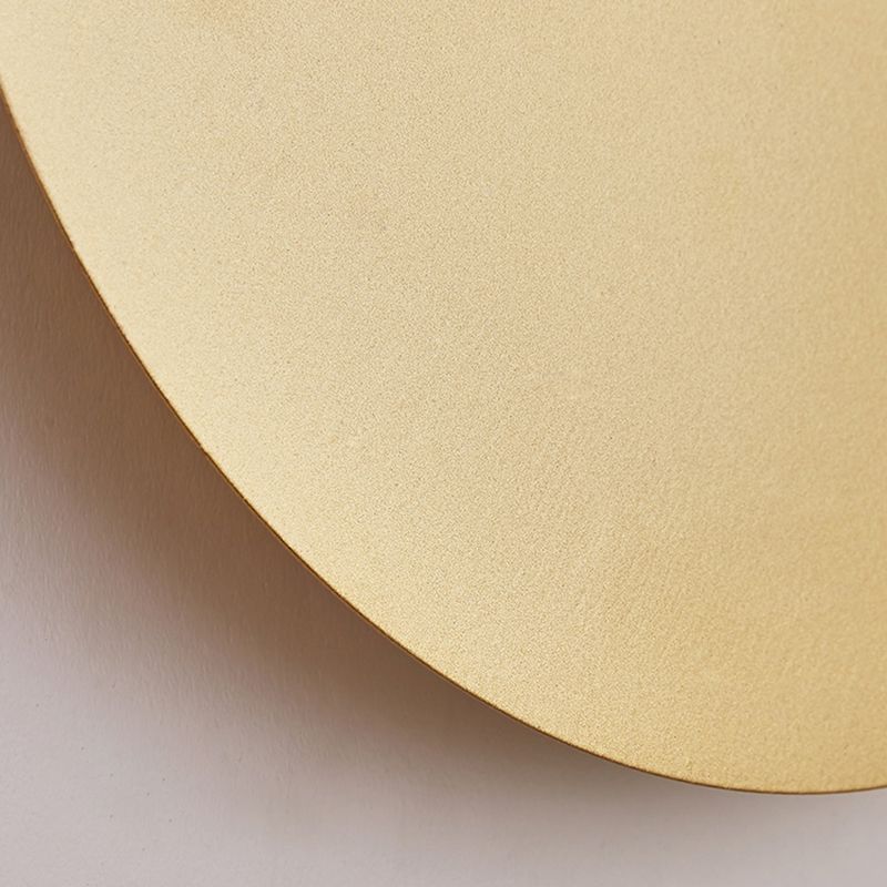 Arisha Contemporary Round Wall Light in Black, White, and Gold - Metal Design for Living Room