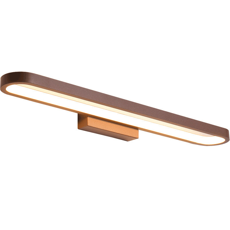Arisha Contemporary Linear Wall Light in Coffee Finish for Bedroom and Bathroom, Metal Design