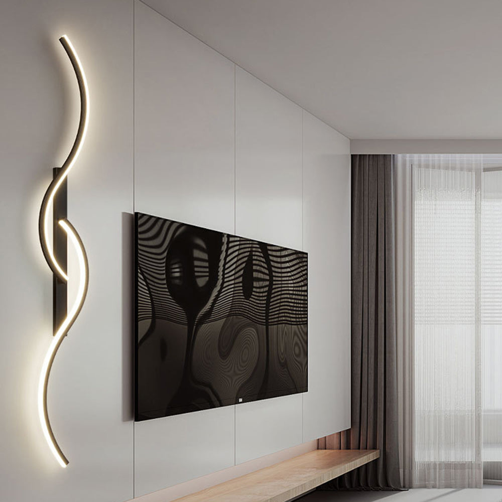 Arisha Contemporary LED Indoor Wall Light - Linear Design in Black and White