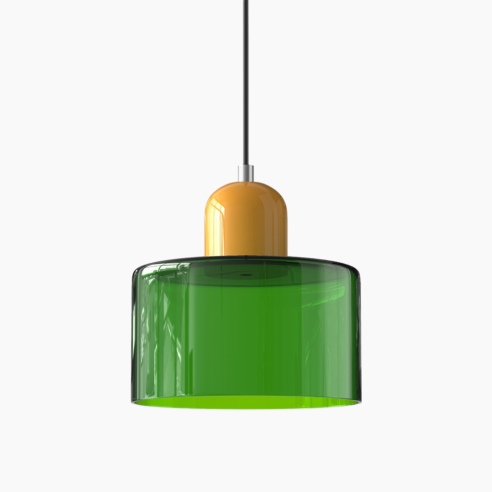 Modern Small Glass Pendant Light - LED, Glass & Metal, Max 12W, E27, Push Button Switch, CE/UL Certified
