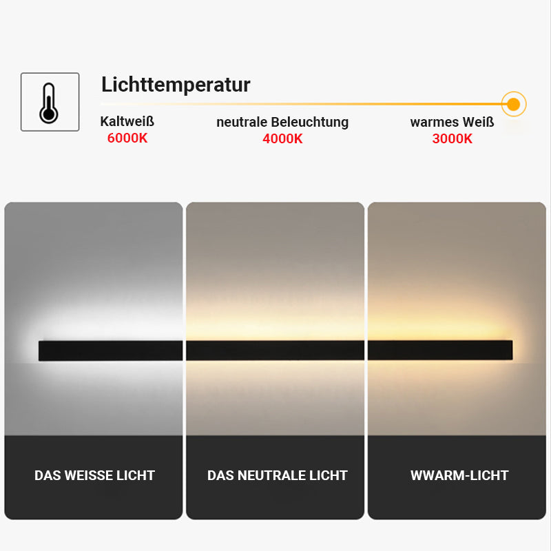 Arisha Black Minimalist Waterproof LED Outdoor Wall Light for Garden and Corridor