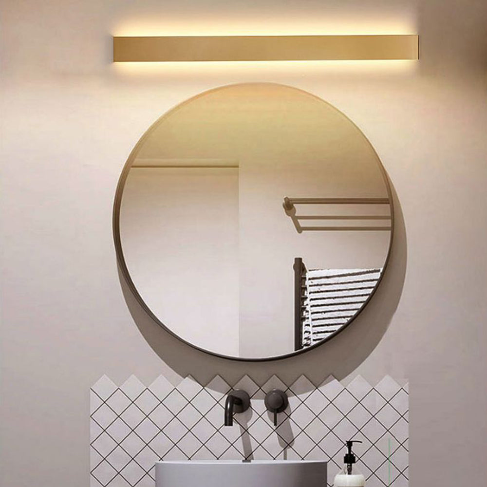 Arisha Contemporary LED Wall Light - Rectangular Design in Black, White, and Gold for Bathroom or Living Room