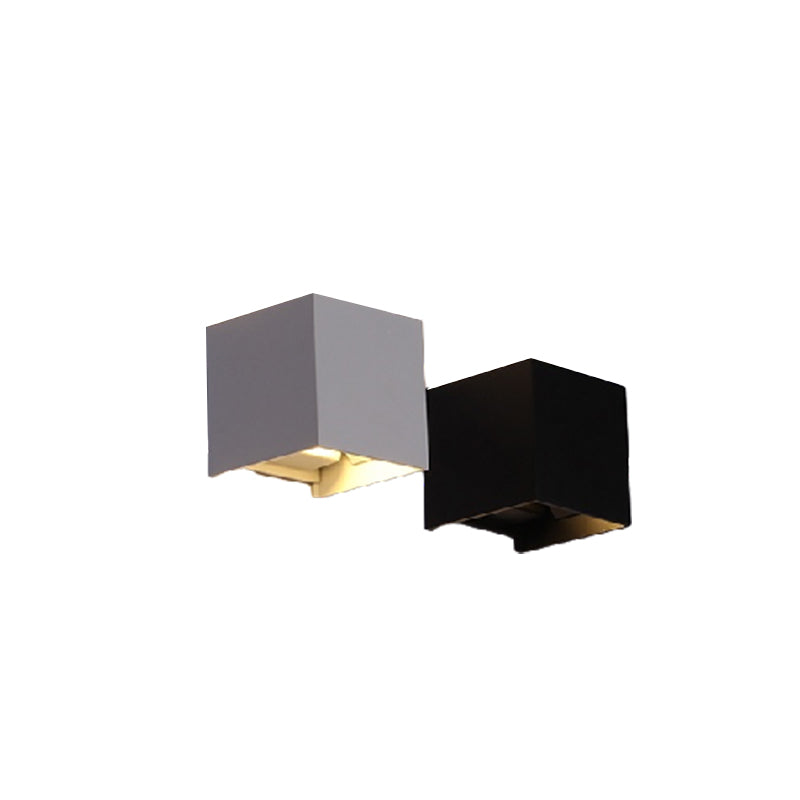 Ray Contemporary LED Outdoor Wall Light - White Metal for Garden or Hall
