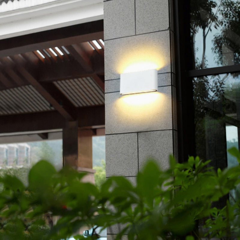 Ray Modern Waterproof LED Rectangular Wall Light - Indoor/Outdoor - Available in White and Black Metal
