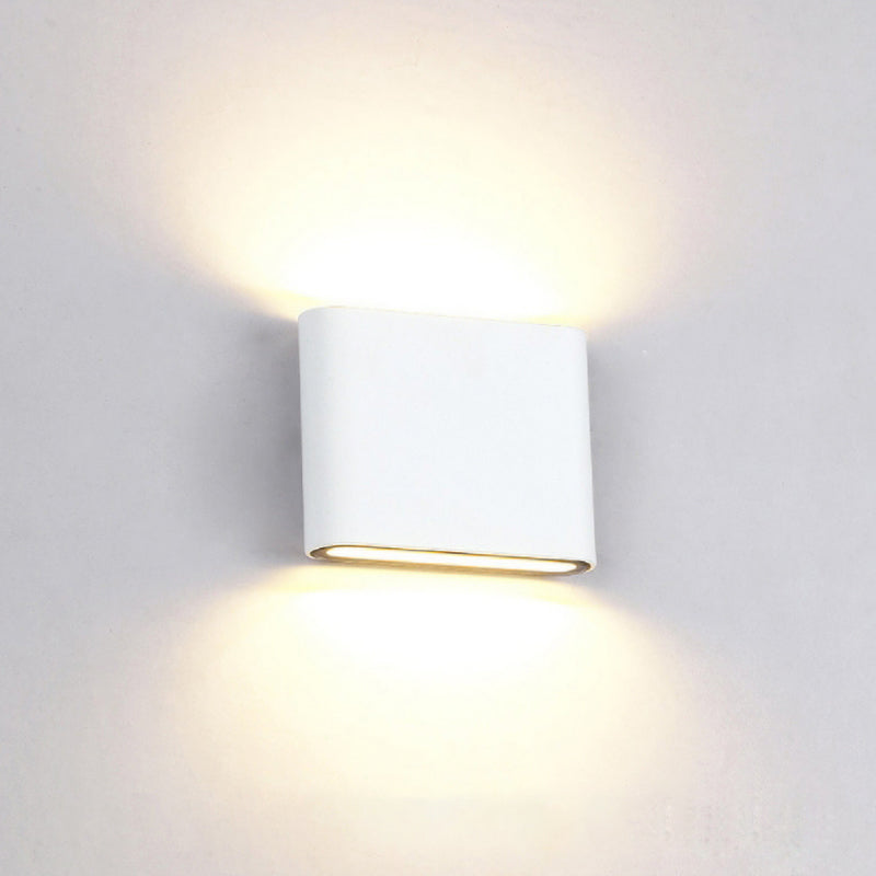 Ray Modern Waterproof LED Rectangular Wall Light - Indoor/Outdoor - Available in White and Black Metal
