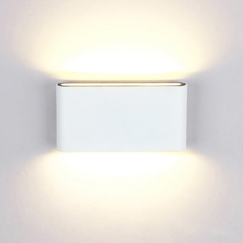Ray Modern Waterproof LED Rectangular Wall Light - Indoor/Outdoor - Available in White and Black Metal