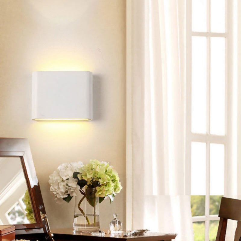 Ray Modern Waterproof LED Rectangular Wall Light - Indoor/Outdoor - Available in White and Black Metal