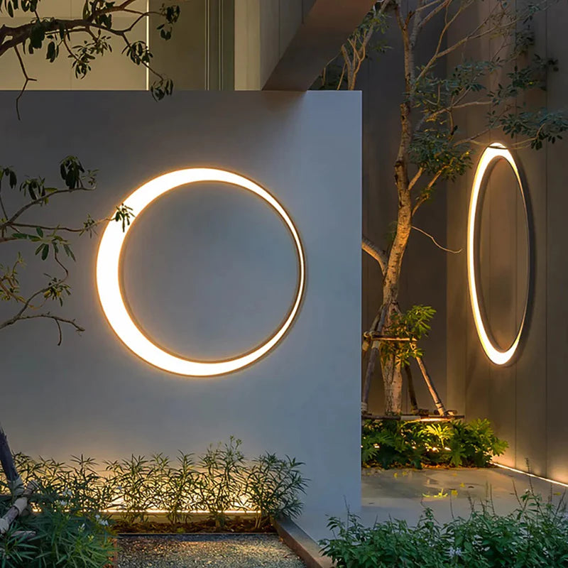 Ray Modern Waterproof Wall Light - Black and White for Garden and Outdoor Use