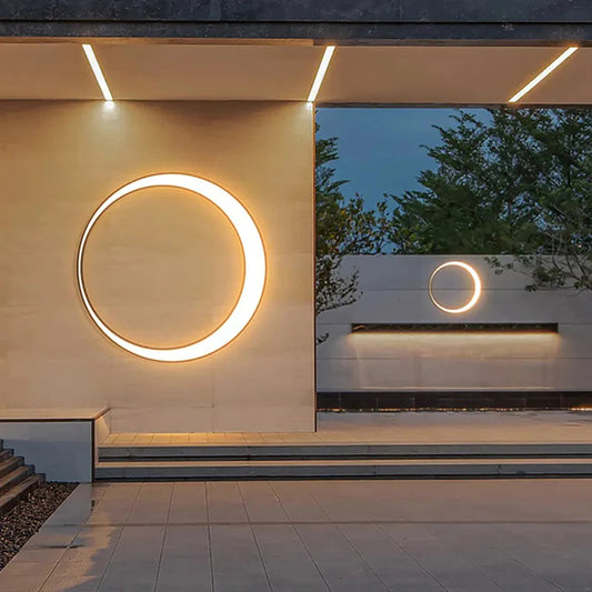 Ray Modern Waterproof Wall Light - Black and White for Garden and Outdoor Use