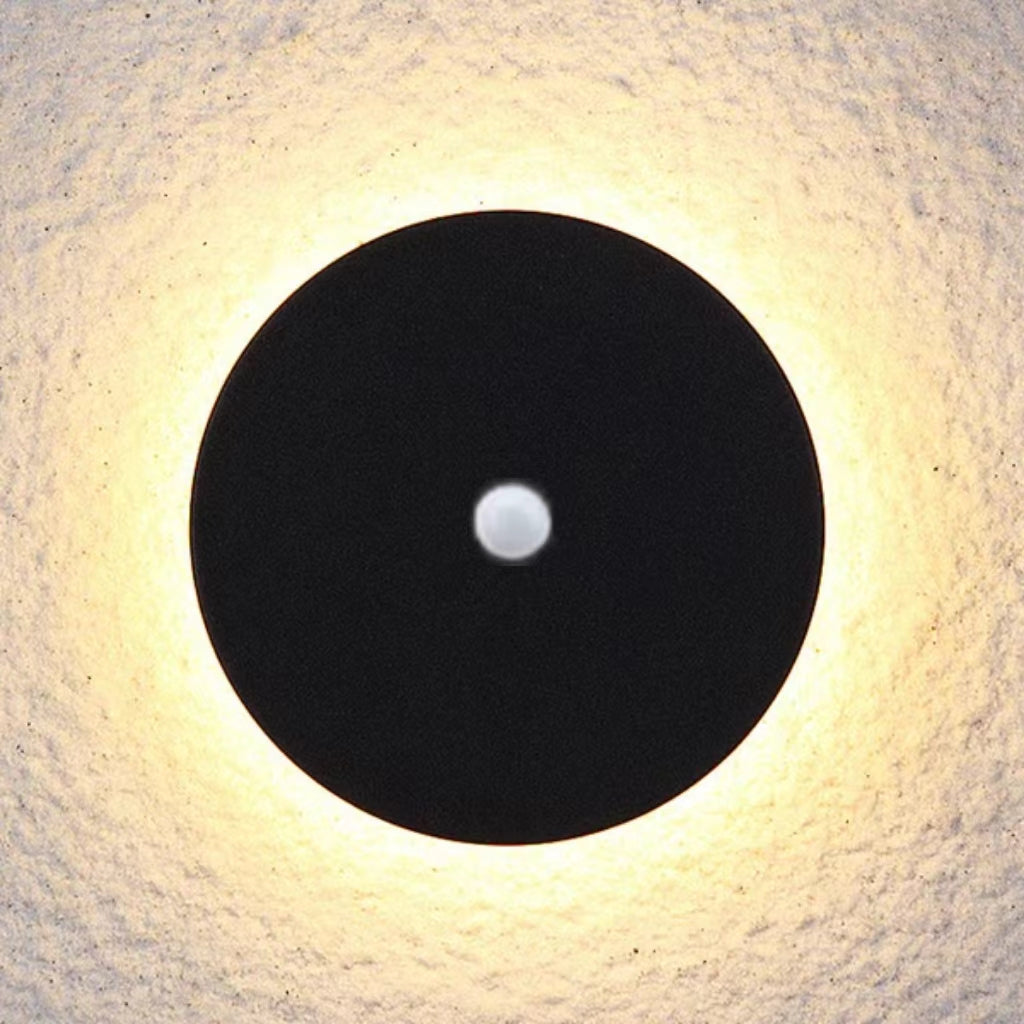 Modern LED Outdoor Wall Light - White/Black Metal for Garden