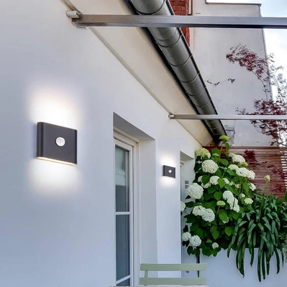 Ray Modern Waterproof LED Rectangular Wall Light - Indoor/Outdoor - Available in White and Black Metal