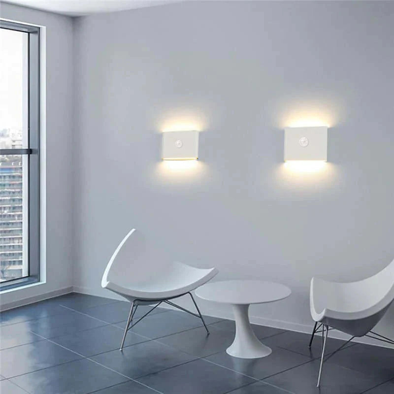 Ray Modern Waterproof LED Rectangular Wall Light - Indoor/Outdoor - Available in White and Black Metal