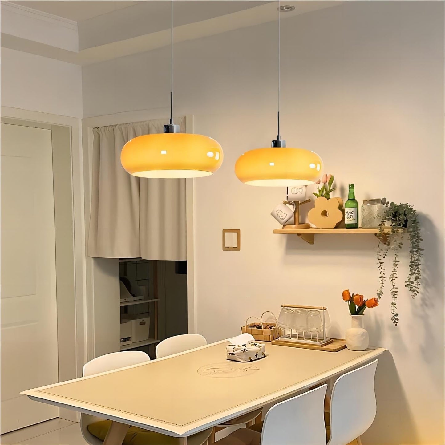 Celeste Retro Bauhaus Glass Pendant Lamp