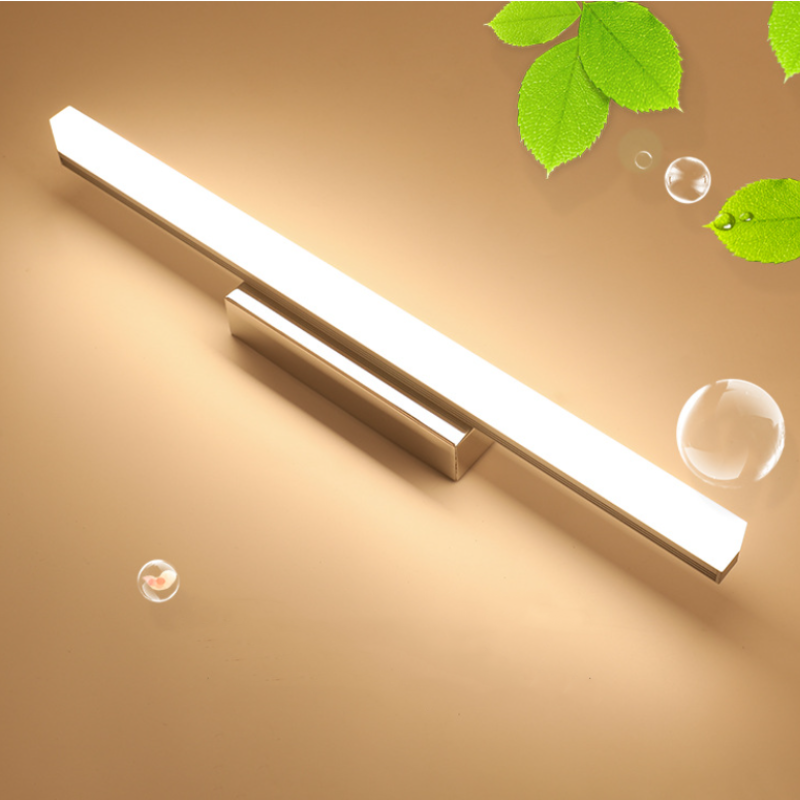 Arisha Black Linear Wall Lamp with Mirror for Indoor Bathroom