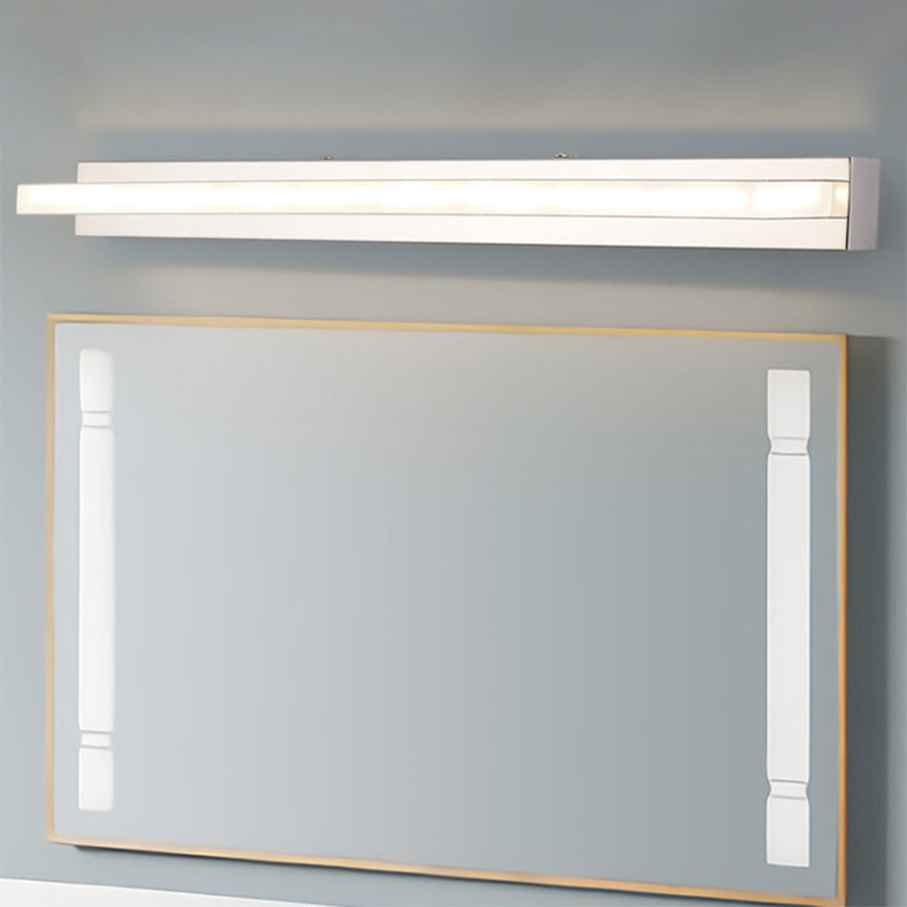Arisha Rectangular LED Wall Light with Mirror for Bedroom - Metal and Acrylic Design