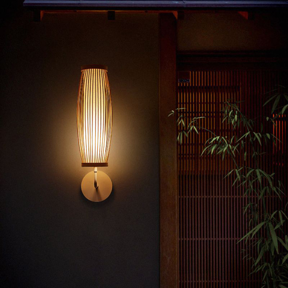 Muto Bamboo LED Wall Light for Indoor Use - Perfect for Bedroom and Living Room