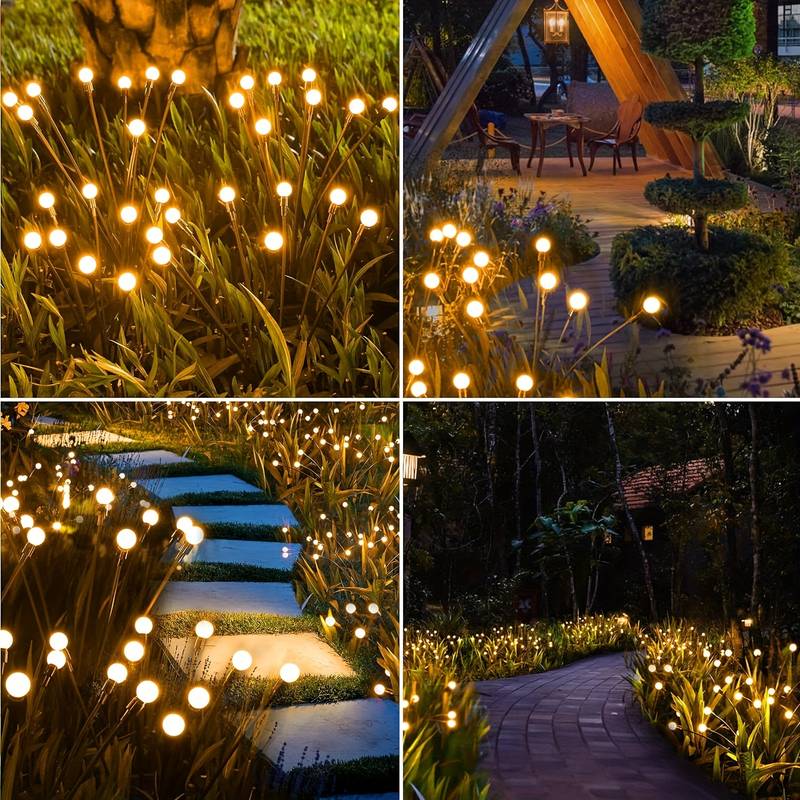 Eco-Friendly Wireless Solar Firefly Lights - Automatic, IP65 Waterproof