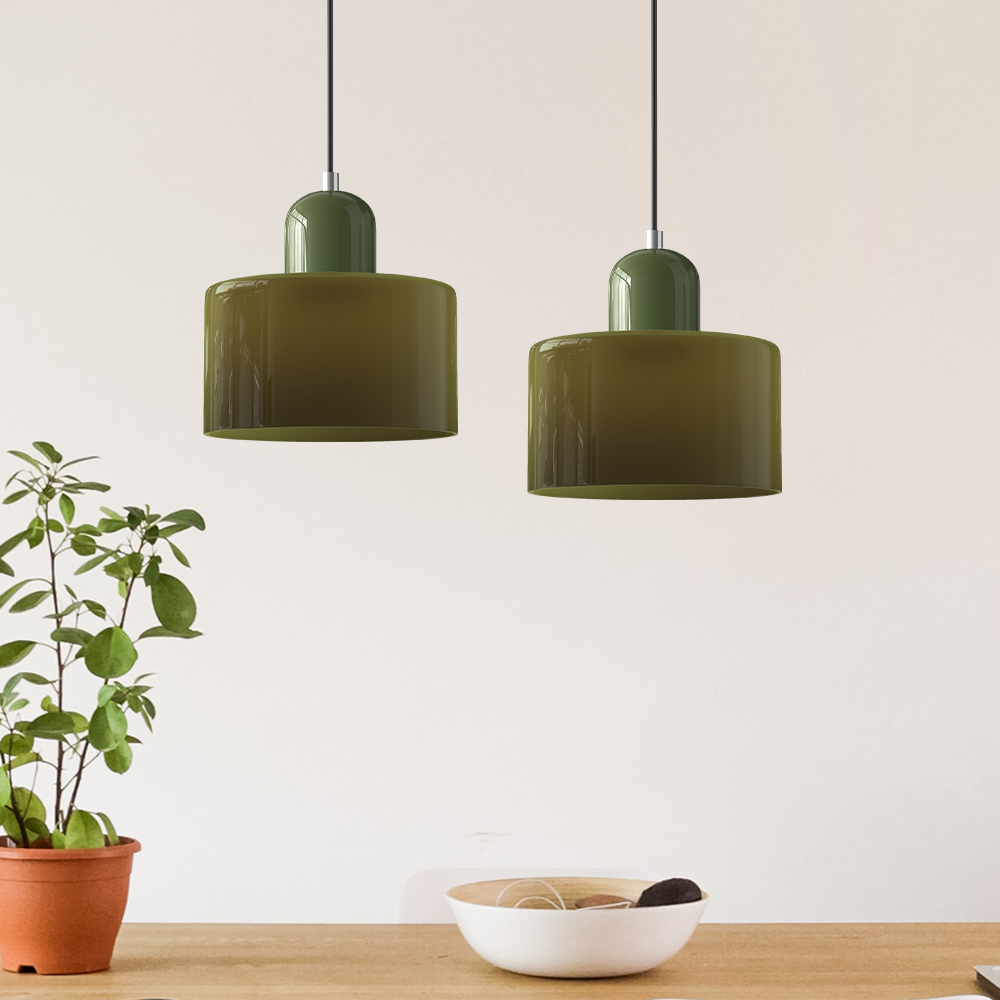 Modern Small Glass Pendant Light - LED, Glass & Metal, Max 12W, E27, Push Button Switch, CE/UL Certified