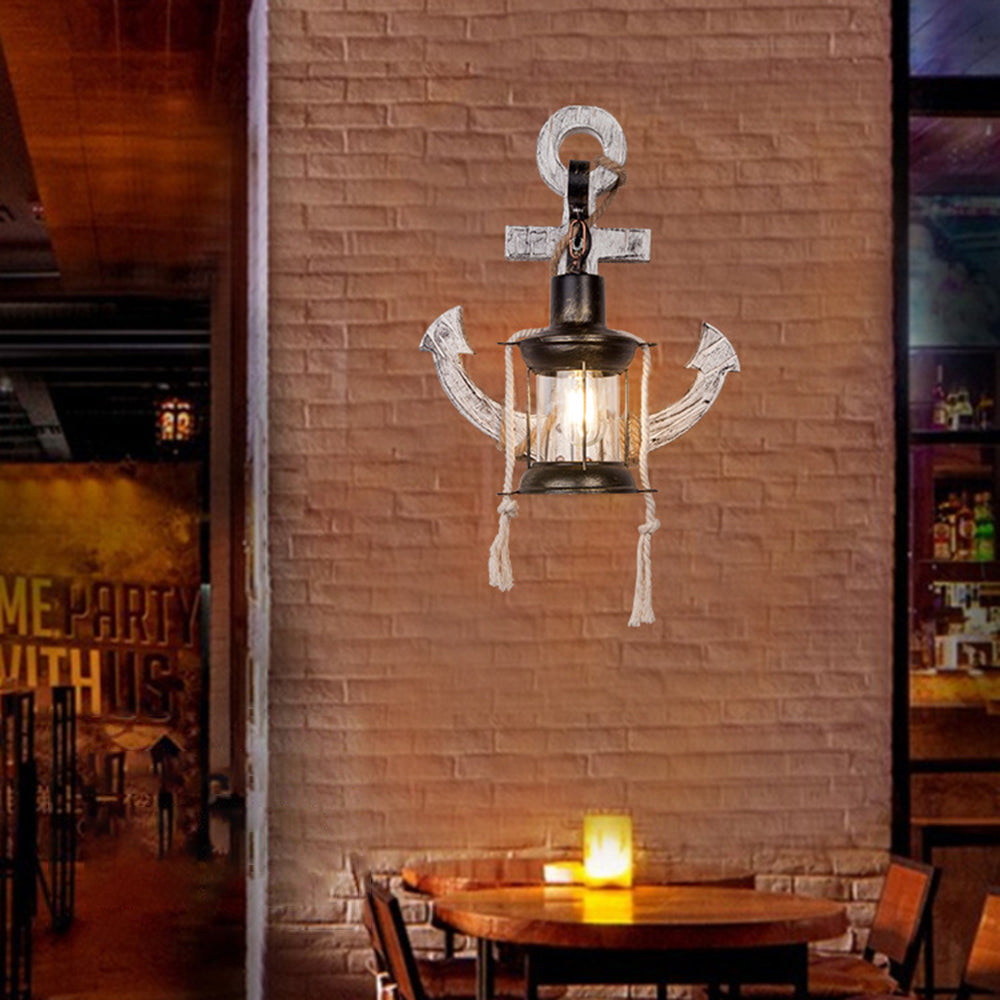 Epoch Vintage LED Wall Light - Indoor Metal and Wood Fixture for Dining and Living Rooms